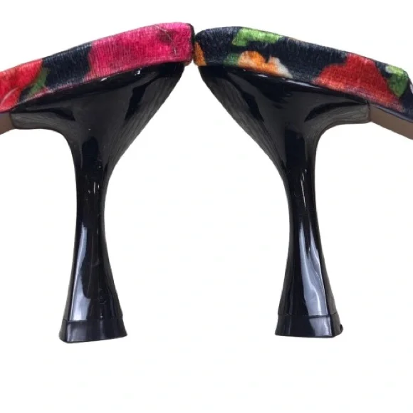 Betsey Johnson Karra Floral 3.5” Heel Sandals Red Rose Sz 7.5 - Picture 13 of 16